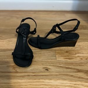 Tory Burch black wedge sandal - size 7